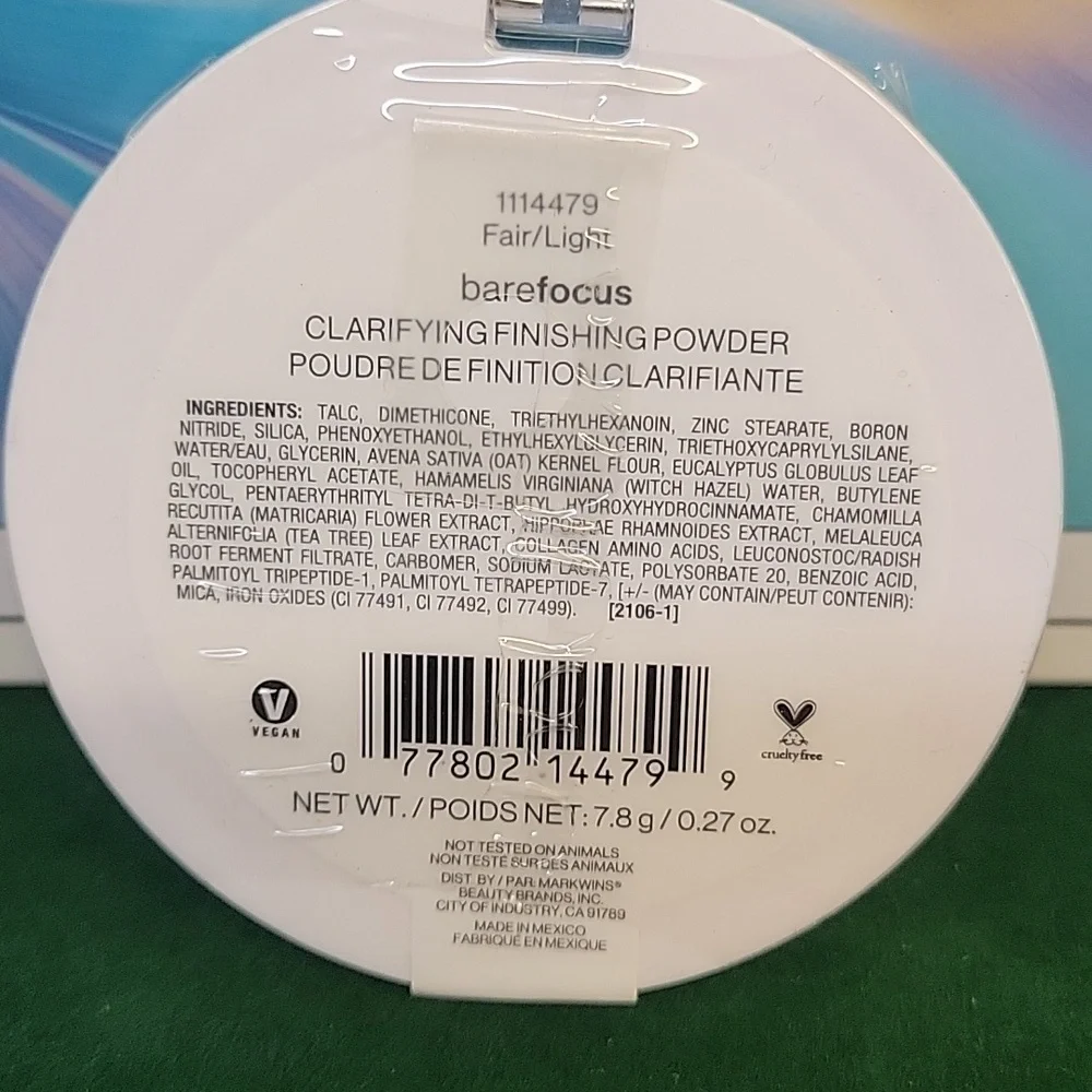 Wet n Wild Barefocus Clarifying Finishing Powder 114479 Fair/Light 7.8g New Seal